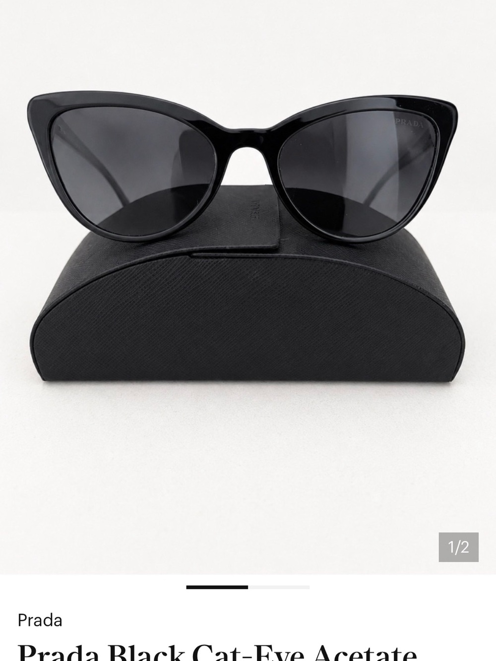 Prada Black Cat-Eye Sunglasses